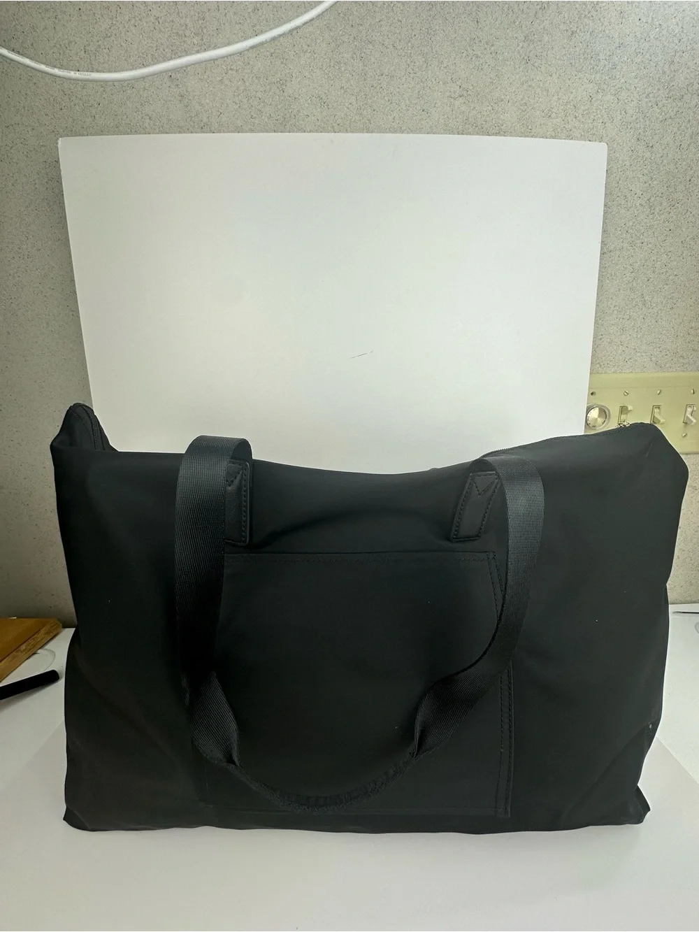 Michael Kors Black Nylon Large Tote with Gold-Tone Hardware